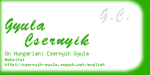 gyula csernyik business card